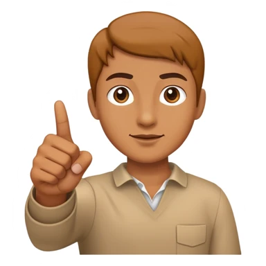 persona señalando la camara  sticker