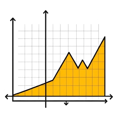 a graph with a negative slope. sticker