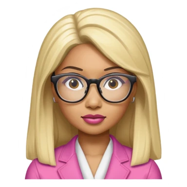 Rapper Nicki Minaj wear glasses sticker