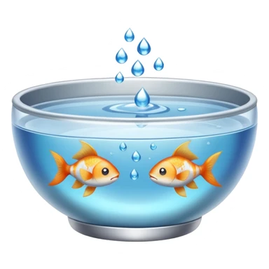 Mini fishes in a bowl for cooking  sticker