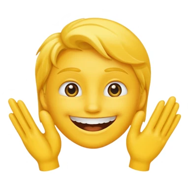 Emoji tête jaune avec un sourire et le doigt devant les dents  sticker