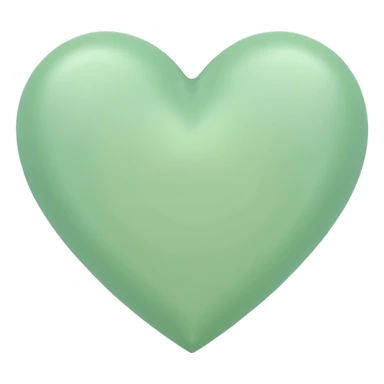 A pastel green heart sticker