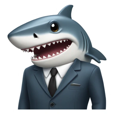 Shark with suit sticker