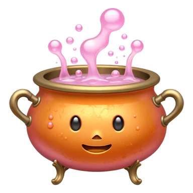 Pastel orange pink  cauldron sticker