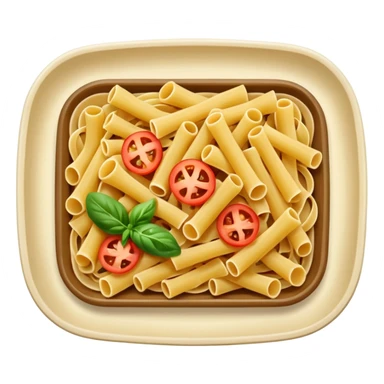 rectangle tray meal with  pasta, salad desert sticker