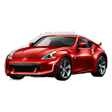 Red nissan 370z with grey rims  sticker