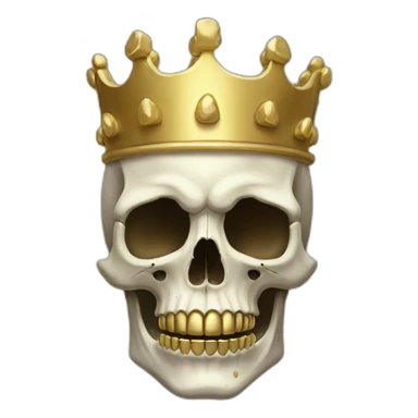 skull with gold crown sticker