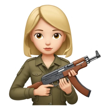 I want a girl holding up a ak-47 sticker