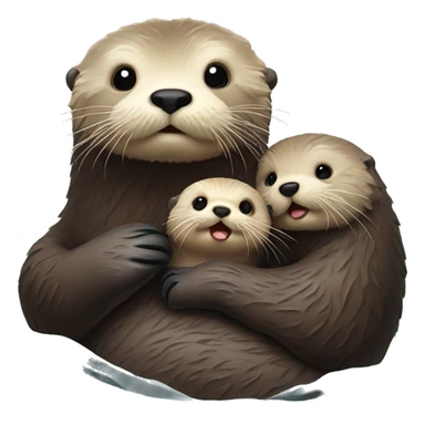 Sea Otter with Baby  sticker