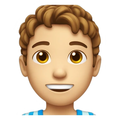 Boy with brown hair hurt his head in the swimming pool because of sunscreen sticker