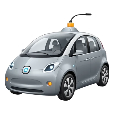 extra big gray Modern autonomous electric car sticker