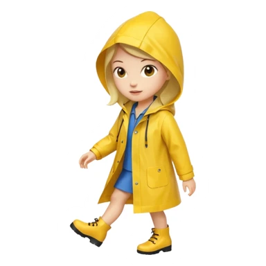 Raincoat Pedestrian woman sticker