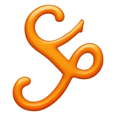 orange ampersand sticker