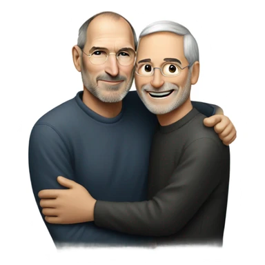 Steve jobs huging me sticker