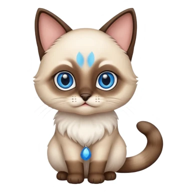 chibi siamese cat  sticker