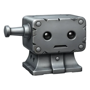 Anvil with a face sticker