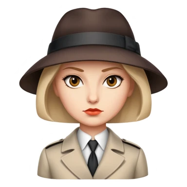 Штирлиц in a classic spy outfit, serious expression sticker