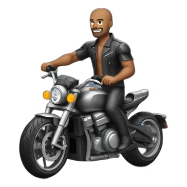 muscular biker on superbike sticker