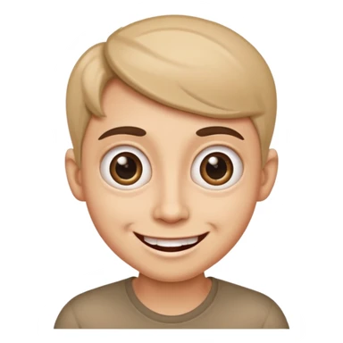 caricature style cartoon, big eyes,  sticker