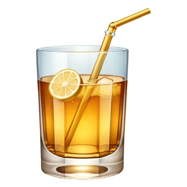 whiskey glass filled with sparkling drink sticker