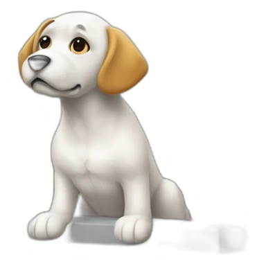 Chien regardant la fenetre sticker