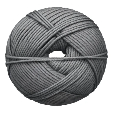 ball of knitting thread grey material sticker