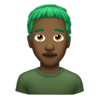 Green hair frank ocean sticker