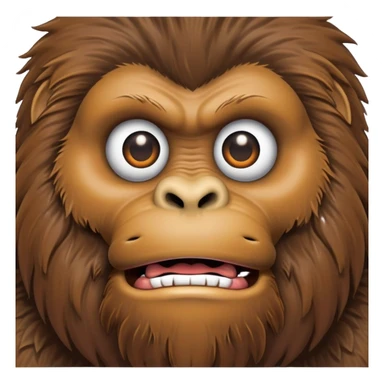 Bigfoot with eyes and mouth sticker