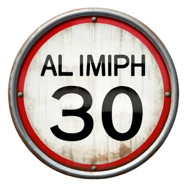 tempo 30 verkehrsschild auf strasse sticker