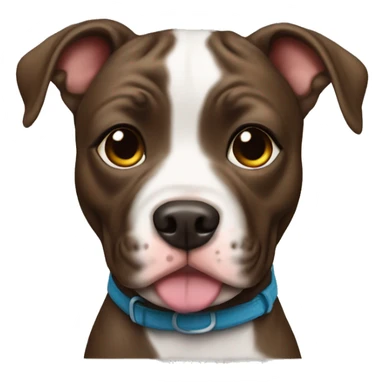 Brindle pit bull girl sticker