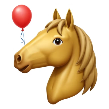 HORSE with the mouth of a balloon in it’s mouth sticker