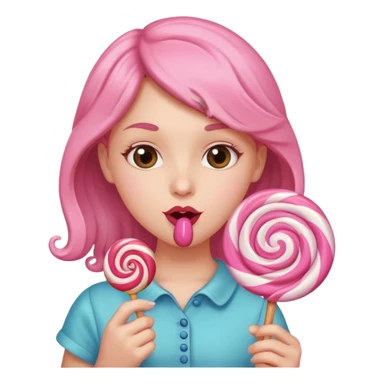 Girls sucks lolipop sticker