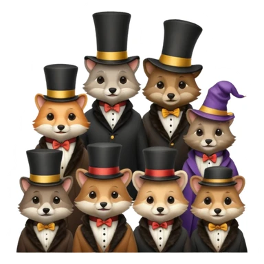 magician animals sticker