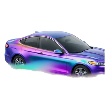 Holographic oil slick rainbow oilslick ford car sticker