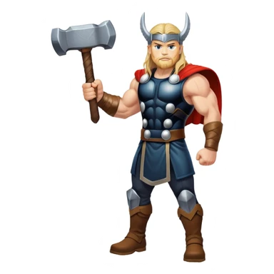 Thor Norse god of thunder holding a hammer sticker