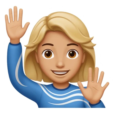 awkward smile with a wave sticker