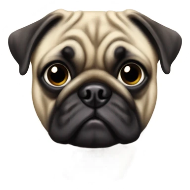 Male Brindle pug named Ezra sticker