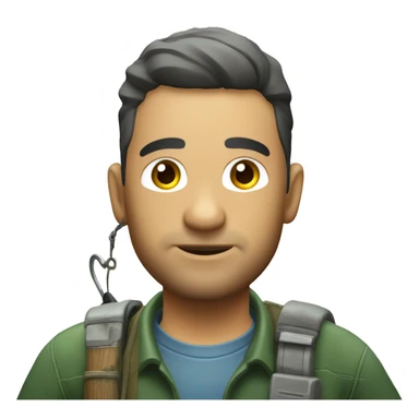 motero jugador de videojuegos y pescador de carpfishing sticker