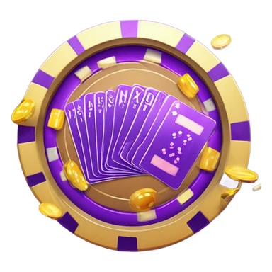 crypto gambling in purple sticker