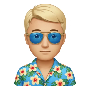 Charlie kirk with blonde hair and Blue eyes on epstein island but make hi really look like Charlie kirk sticker