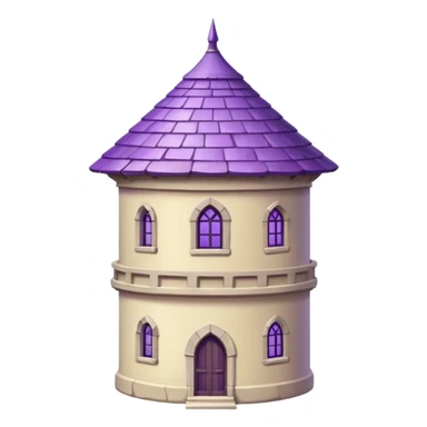 single exile tower with purple roof and cream walls sticker