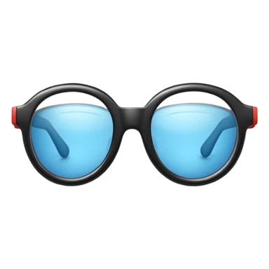 Create a high-quality 3D render that transforms the emojis 👓 into 3D objects. Pixar-style, 

 sticker