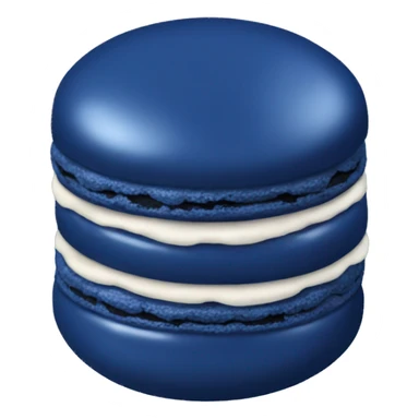 Realistic navy blue macaroon sticker