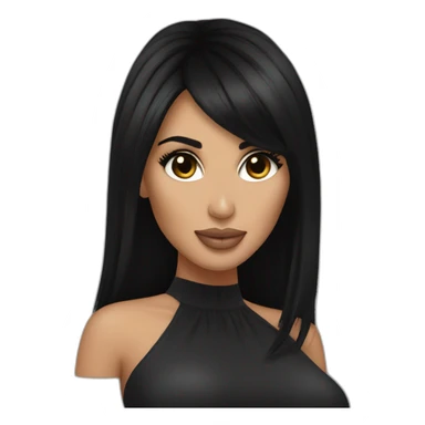 Dark haired Kim kardashian sticker