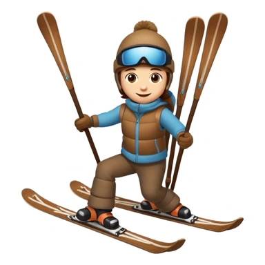 Un écureuil sur des skis sticker
