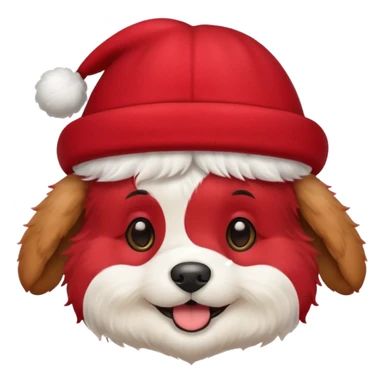 puppy dog with hat red sticker