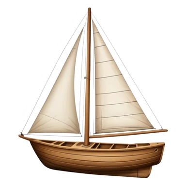sailboat hull with rudder but no sails attached sticker