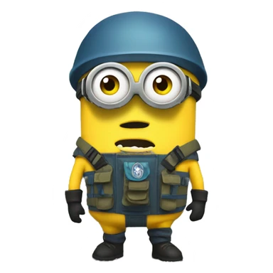 A Minion in survival gear in the forest   sticker