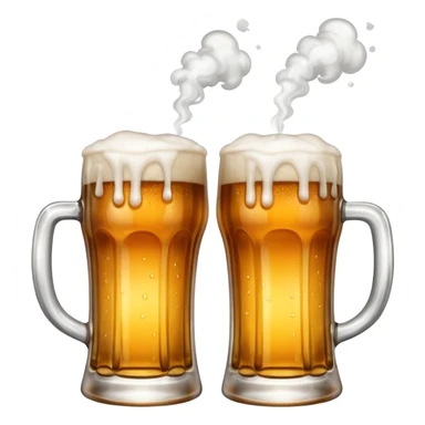 beer clink emoji combined with puff emoji sticker