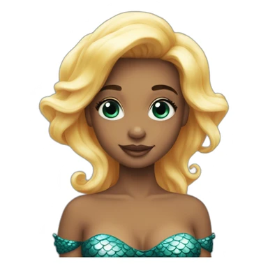little-mermaid poisson noir girl sticker